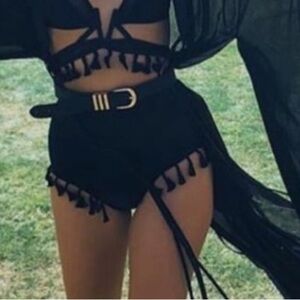 EastWest label Rave Wear Super High Waisted Stretchy Desert Undies Shorts Size S